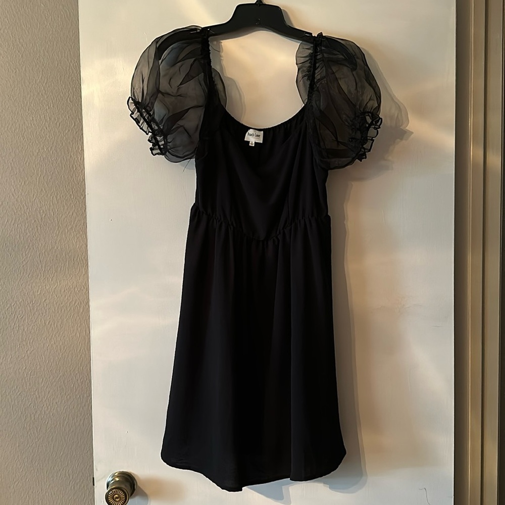 Black Puff Sleeve Dress